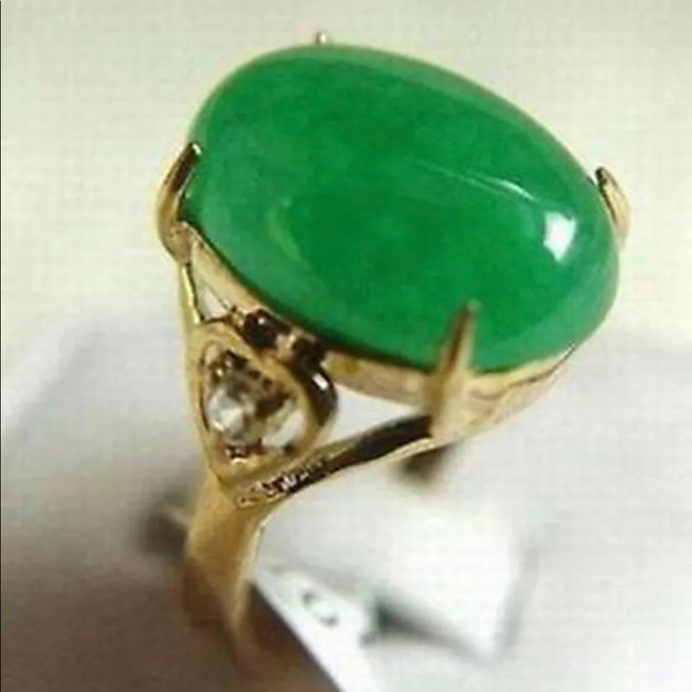 Genuine natural Green Jade Ring AAA Grade